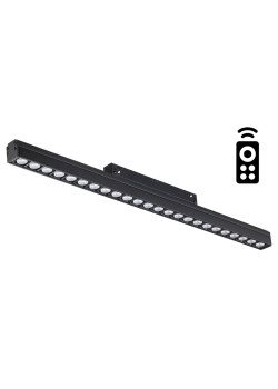 358624 SHINO NT21 064 черный Трековый низковольтный св-к диммируемый с ДУ, со сменой цв.температуры IP20 LED 3000~6500К 24W 48V FLUM